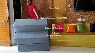 Single seater sofa bed for 6 feet and above ht cover washable dr foam 9833877482 #bed #home #couch