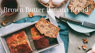 EASY Brown Butter Banana Bread - Baking [ASMR] | Breakfast Recipe