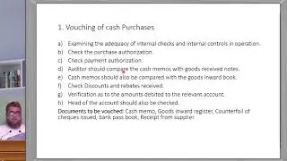 Vouching of cash payments: Session 10