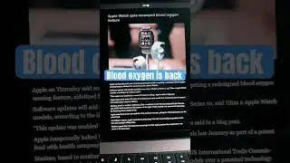 #AppleWatch update to reenable #BloodOxygen feature. #apple