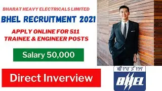 BEL Recruitment 2021 without GATE | Trainee Engineer &ndash; 511 post | Only Interview | Salary 50,000