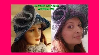 CAPPELLO CLOCHE UNCINETTO CON TESA IPERBOLICA tutorial ogni taglia