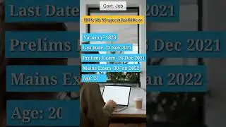 IBPS SO XI Specialist Officer SO 2021 Online Form #bank #jobs #shorts new government job