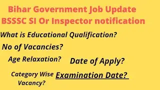 Bihar Police SI Vacancy 2022,Apply online, Hurry up