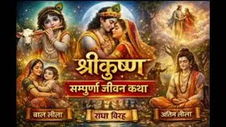 श्रीकृष्ण संपूर्ण जीवन कथा | जन्म से लेकर महाप्रस्थान तक की दिव्य लीला | Krishna Complete Life Story