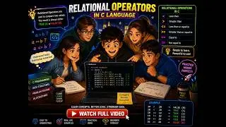 Relational Operators in C Programming Explained | ==, !=,= | C Tutorial #6
