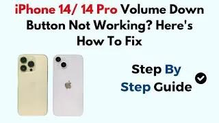 iPhone 14/ 14 Pro Volume Down Button Not Working? Here's How To Fix