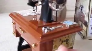 Vintage Sewing Machine Music Box