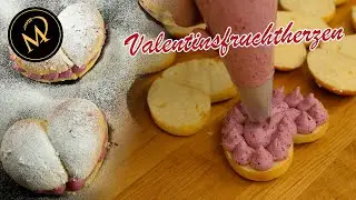 Valentinstags Fruchtherzen aus Hefeteig  - Idee zum Valentinstag ❤️❤️❤️