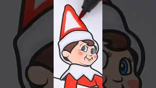 Coloring Elf on the Shelf 🎅🏻 #christmas #elfontheshelf #coloring #art #drawing