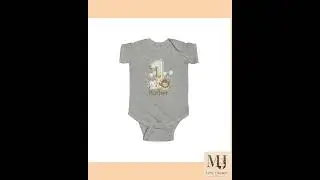 Personalized Safari Baby Bodysuit First Birthday Outfit Custom Name Baby Romper Jungle Animal Cot...