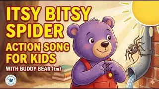 Itsy Bitsy Spider Nursery Rhyme 🕷️💧 | Top Action Song for Kids | Buddy Bear