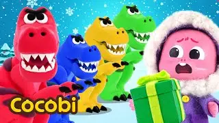 ¡Sorpresa! ¿Qué hay dentro del regalo del T-Rex?🎁🦖 | Canciones Infantiles | Kids Songs | Cocobi