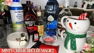 Minty Cr&egrave;me Br&ucirc;l&eacute;e Drink Tutorial | Cozy Christmas Cocktail & Mocktail Recipe☕