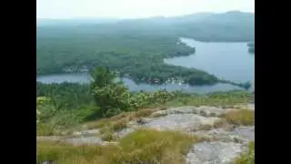 View of Megunticook Lake from Scenic Trail in Camden, Maine