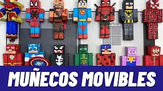 Como hacer tu propia figura skin de Minecraft movible de papel - Manualidades con Papel - Papercraft