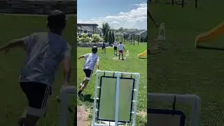 Brayden hits an absolute nuke off Sam&rsquo;s riser🤯!! #sports #viral #wiffleball #shorts #fyp