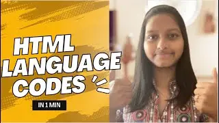 HTML Language Codes pt.4 | 1 min | HTML with Adhya