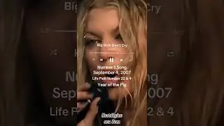 Big girls don&rsquo;t cry by Fergie Number 1 song September 4, 2007