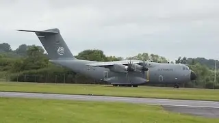 Airbus A400M Grizzly Atlas German Air Force departure at RIAT 2016 AirShow 54+03