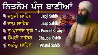 Nitnem Panj Bania  ਨਿਤਨੇਮ ਪੰਜ ਬਾਣੀਆ | Nitnem Sahib Full Path | japji sahib | Vol-10067 #nitnem