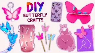 10 DIY BUTTERFLY CRAFTS - Cute Crafts to do When You're Bored - School Supplies, Decoration and more