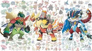 WORLD RECORDS : All Grass - Fire - Water Type Pokémon Fusion by Region (Gen 1 - Gen 8) | Max S