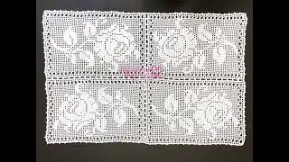 Mantel Crochet Rosas Tejidas  1 de 2 (cc)