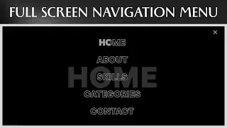I Fused 3 FullScreen Navigation Into One Smooth Animated Menu using HTML CSS & JavaScript