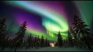 Enjoy Relaxing Music One Hour No Ads Night Landscape Aurora Borealis
