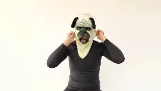 Mascara Perro Pug Dog Boca Movible Holloween Disfraz 71312