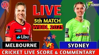 Melbourne Renegades Women vs Sydney Thunder Women Live | MLRW vs SYTW | WBBL 2025 Score & Commentary