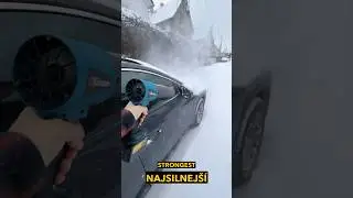 GISAM TURBO FUKAR VS SNEH - v&yacute;sledok ťa možno &scaron;okuje 🤯 #snow #shock #airblower