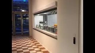 Designweefsel rolhek als afsluiting keukenuitgifte