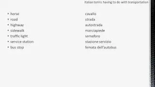 Learning to speak Italian_ level 2 Lesson 4_2 Italian terms having to do with transportation.avi