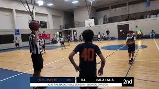 H4C White (5) vs. Kalakaua (27) - 2026 PAL Basketball - Bronco Division (1/27/26)
