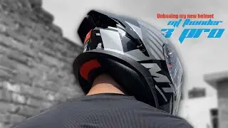 Unboxing my new helmet | MT Thunder 3 PRO Deep Gloss Grey Helmet | Best helmet in 7k?