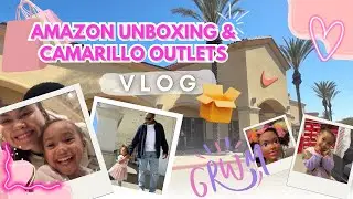 GRWM, Amazon Unboxing, & Shopping at Camarillo Outlets | 2 Days of Fun, Fashion, & Curly Hair!