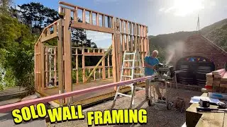 DIY Garden Room Framing &ndash; Building the Walls | Tiny Barn (Pt 15)