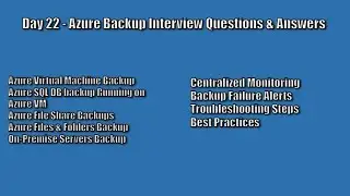 День 22 &mdash; Вопросы и ответы для собеседования по Azure Backup &mdash; MARS AGENT