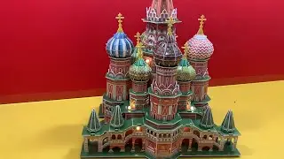 Education 3D Puzzle Cubic fun LED St. Basil's Cathedral