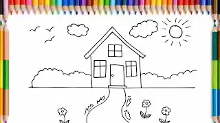 My village,the place where I spent my youth 🏠#colorscope #art #drawing #memes #home 