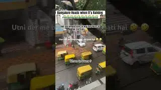 Bangalore rain ☔️ 🛺 and traffic #bangalore #bangaloretraffic #bangalorerain #rain #traffic #ytshort