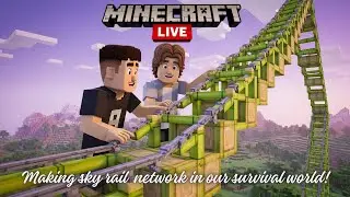 Minecraft Live: Bamboo Sky Rail Challenge! (High Above the Clouds) | Block Buddies