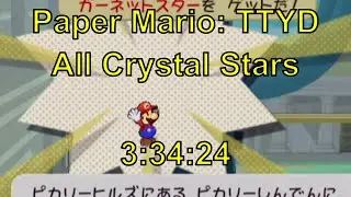 Paper Mario: The Thousand-Year Door | All Crystal Stars speedrun in 3:34:24