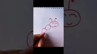 try this super easy idea for kids Ant drawing in 1 minute #shorts #trending #viral #howtodraw #fun