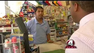 Tough questions for gas station owner where hose injured customer