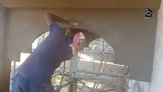 Front Side Plastering Portico Arch Design With Easy Techniques