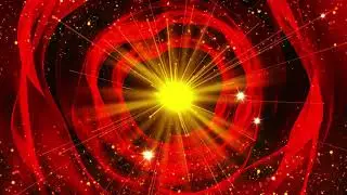 Red gold particle ribbon stage dynamic background material