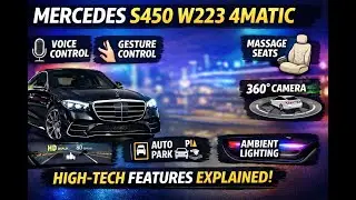 Mercedes S450 W223 4MATIC Tech Tour: Voice, Gestures, Ambient Light, Massage & Auto Park